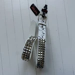 Y2K Goth Hot Topic Row Studded White Belt Pyramid Studs Punk Emo Rock Sz 34. Fixed Price $40.00.
