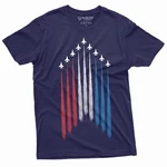 Men's 4TH Of July Jet Flyover Usa Flag Tee Shirt Patriotic American. Fixed Price $17.99.