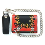 Hot Leathers Flame Wallet Tri-fold WLB1003. Fixed Price $19.95.