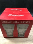 ( Set Of 4) Snap-on Vintage Cola Glasses, 5 3/4" Height New Free Ship. Fixed Price $47.15.
