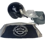 Harley Davidson Jet Full Face Black Helmet Shield+bag & 2 Extra Shields Med. Fixed Price $39.99.