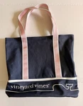 Vineyard Vines For Target Navy Pink Expandable Tote Bag Whale Logo 2019 Collab. Fixed Price $19.99.