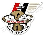 Hurst Defenders Armed Forces Club Vintage Metal Sign 36" X 28" Shifter Vietnam. Fixed Price $125.00.