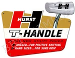 Hurst T-handle Vintage Metal Sign Large 20" X 15" Gasser Drag Hot Rod Shifter. Fixed Price $39.95.