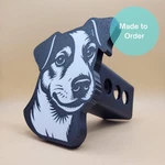 Jack Russell Terrier Trailer Hitch Cover Black And White Dog Plug For 2. Fixed Price $36.00.