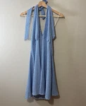 River Island Somewhere Go Checkered Mini Halter Top Dress Women Large Nwt. Fixed Price $12.50.