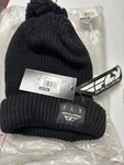 Fly Racing Women's Snow Pom Beanie Black 351-0159 AP25. Fixed Price $16.99.