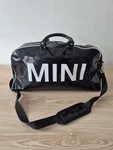 Bmw Mini Cooper Black Patent Logo Duffle Gym Bag Holdall Sports Travel Car. Fixed Price $67.27.