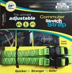 Rok Straps Commuter Stretch Adj 12"-28" X 3/8 Green/black Reflective. Fixed Price $25.99.