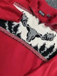 Chaps Moose Sweater Men Xl Red Quarter Zip Knit Outdoor Cabin Pullover. Fixed Price $22.99.