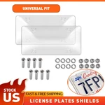 2X Clear Unbreakable Front Rear License Plate Covers Auto Tag Shield Protector. Fixed Price $12.99.