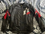 New Men's Icon Overlord Primary Jacket Red/ Black. Fixed Price $150.00.
