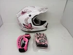 Tcmt Dot Youth Offroad Helmet W/ Glasses, Gloves & Bag Model HY601 Pink. Fixed Price $38.69.