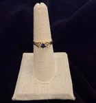 Mikimoto 18K Yellow Gold Sapphire & Diamond Ring. Fixed Price $899.00.