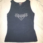 Victory Motorcycle Diamante Women's Black Tank Top Shirt X-large Xl. Fixed Price $18.99.
