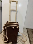 Brics My Safari 28" Cargo Rolling Duffle Brown Tan Leather. Fixed Price $127.50.