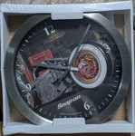 Snap-on 12 In Round Wall Clock Quartz Battery Powered Analog Black/silver Auto. Fixed Price $50.00.