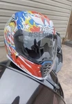 Icon "airflite Freedom Spitter" Motorcycle Helmet + Silver Shield Small. Fixed Price $140.00.