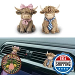 Genany 3D 2PCS Resin Highland Cow Car Air Freshener Vent Clips Farmhouse Auto. Fixed Price $32.92.