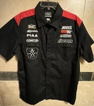 Icon 1000 Kingsley Team Shop Button Shirt Mens Large Black Red Motorcycle. Fixed Price $69.99.