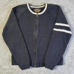Vintage Harley Davidson Heavy Knit Zip Up Sweater Embroidered. Fixed Price $45.00.