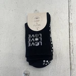 Grip & Flow Socks Womens One Size Black No-show Polka Dot Love Yoga Pilates. Fixed Price $14.99.