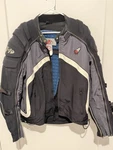 Joe Rocket Atomic 5.0 Hvy Duty Padded Armor Motorcycle Jacket Adult Blk Gray. Fixed Price $69.98.