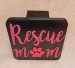 Rescue Mom Paw Trailer Hitch Cover. Self-locking. No Pin Needed.. Fixed Price $7.98.