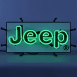 Neonetics 5JEEPS Licensed Green Junior Car Dealer Sign 17" By 8". Fixed Price $219.99.