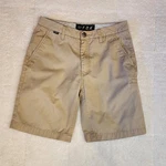 Fox Boys Size 26 Khaki Shorts Chino Casual Skate Flat Front Youth School. Fixed Price $12.00.