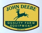 2 John Deere Farm Equipment 6" X 4.5" Vinyl Stickers Tractor Tool & Usa Flag. Fixed Price $12.00.
