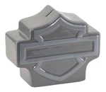 Harley-davidson Open Bar & Shield Shaped Bank W/ Removable Stopper Gray. Fixed Price $49.95.