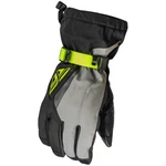Fly Racing Title Gauntlet Snowmobile Gloves Black / Grey Hi-vis 371-0602. Fixed Price $30.00.