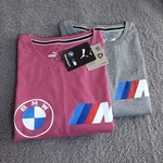 2 Puma X Bmw Motorsport Tee Men Cotton Crew Neck T-shirt Pink/grey. Fixed Price $39.99.