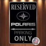 Polaris Black Brushed Etched Aluminum Parking Only Sign 8" X 12" Look!. Fixed Price $29.97.