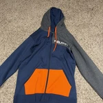 Polaris Blue Orange Mens Medium Full Zip Color Block Hoodie Classic Fit. Fixed Price $19.99.
