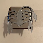 Scorpion 3D - Chrome With Grey 2 Inch Trailer Hitch Cover Desert King. Fixed Price $38.99.