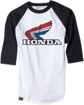 Factory Effex Fits Vintage Honda Baseball T-shirt White/black Xl 17-87336. Fixed Price $36.95.