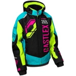 Castle X Strike G5 Women's Snowmobile Jacket Turquoise/hi-vis/pink. Fixed Price $149.99.