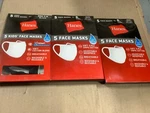 Hanes (3) 5PK Face Masks 100% Cotton Reusable Washable Kids Ages 5-12 White. Fixed Price $9.95.