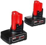 Milwaukee 48-11-2412 3.0AH 12V Lithium Ion Battery Twin Pack. Fixed Price $114.99.