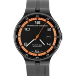 Porsche Design Flat Six P'6350 Steel Black Orange 44MM 6350.43 Rubber Watch. Fixed Price $2236.98.