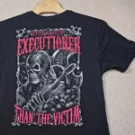 Lethal Threat Executioner T-shirt Mens 2XL Double Sided Skull Biker Black Judge. Fixed Price $19.99.
