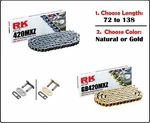 Rk 420 Mxz Non-sealed Motorcycle Drive Chain Natural Gold W Clip Master Link. Fixed Price $37.10.