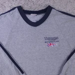 Vtg Triumph Motorcycles T-shirt Adult Small Long Sleeve V-neck Logo British Flag. Fixed Price $38.89.