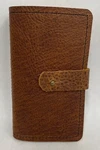 New! Waxed Bison Buffalo Leather Fly Wallet - Book, Usa Made Free Shipping. Fixed Price $34.99.