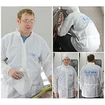 E-z Mix EMX-64446W Lg Antistatic Lab Coat W/hood. Fixed Price $63.93.