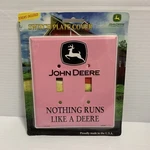 John Deere Double Light Switch Cover Plate Pink. Fixed Price $12.99.