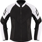Icon Mesh Af Women's Vented Textile Moto Jacket Black/white. Fixed Price $185.00.