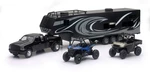 New Ray Toys Dually Pickup With Hauler, Truck & Trailer 2 Utvs #37046. Fixed Price $73.09.